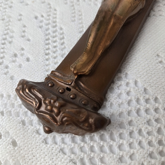 Vintage Copper Metal Crucifix Wall Decor Jesus Rosary Cross - Picture 8 of 12